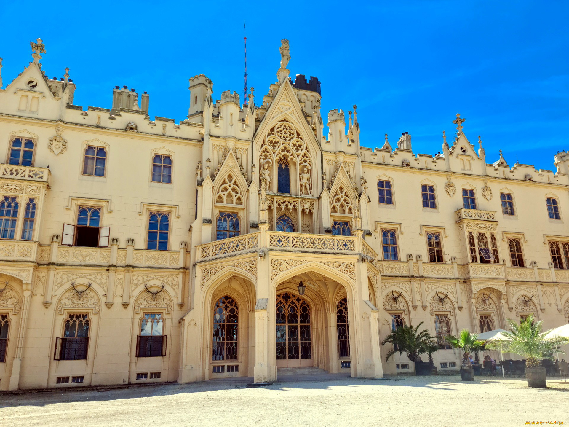 lednice, castle, города, замки, чехии, lednice, castle