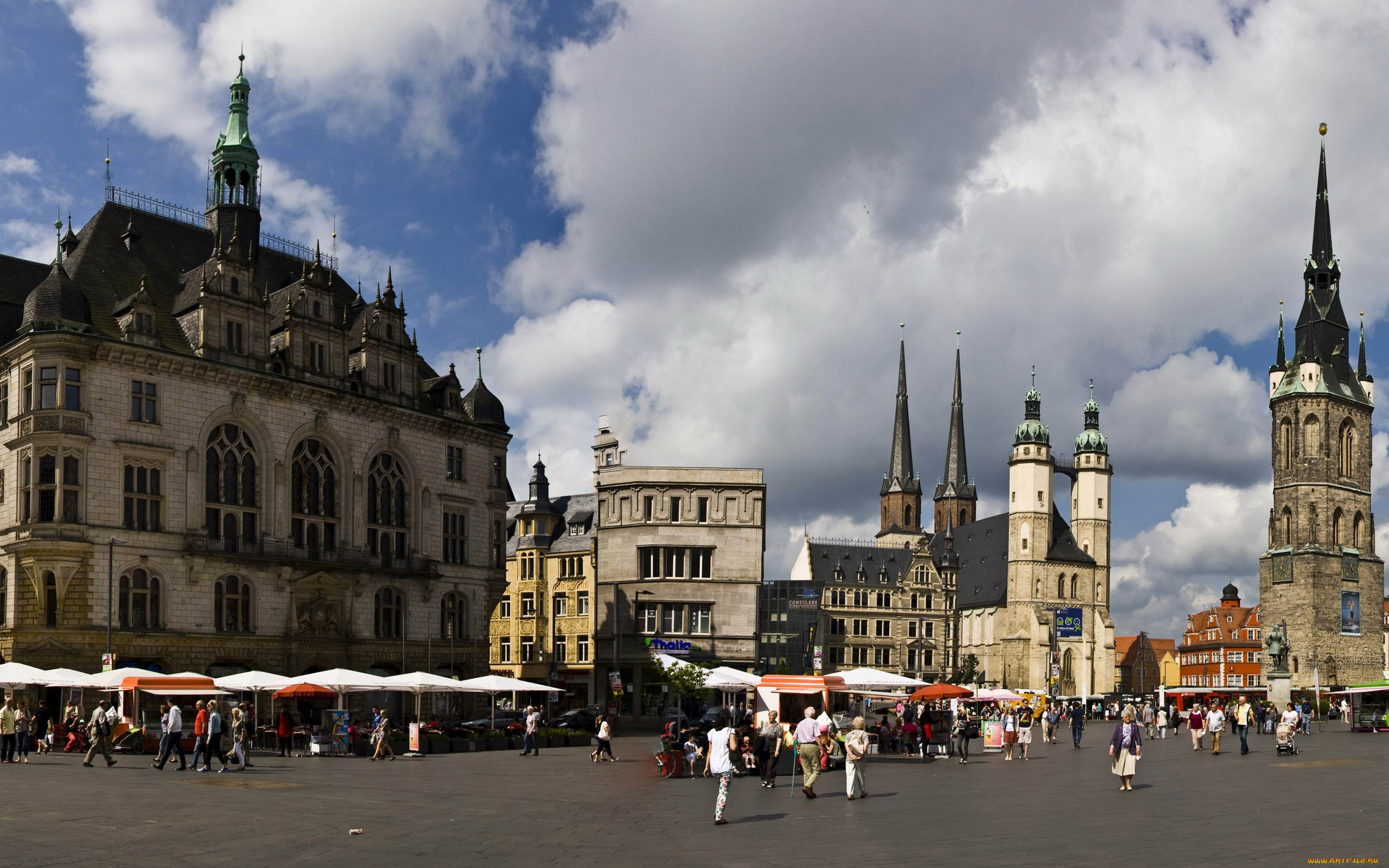 halle, germany, города, -, улицы, , площади, , набережные