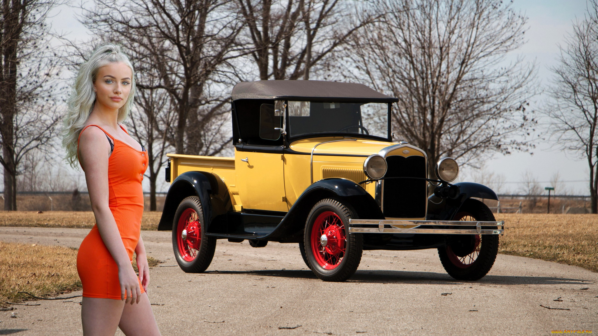 автомобили, -авто, с, девушками, 1931, ford, model, a, roadster, pickup