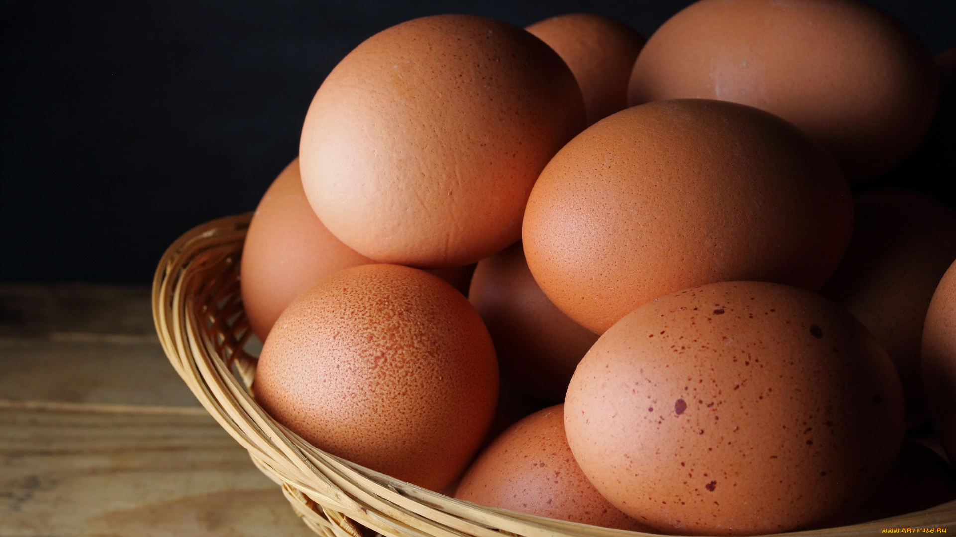 еда, яйца, корзинка, свежие