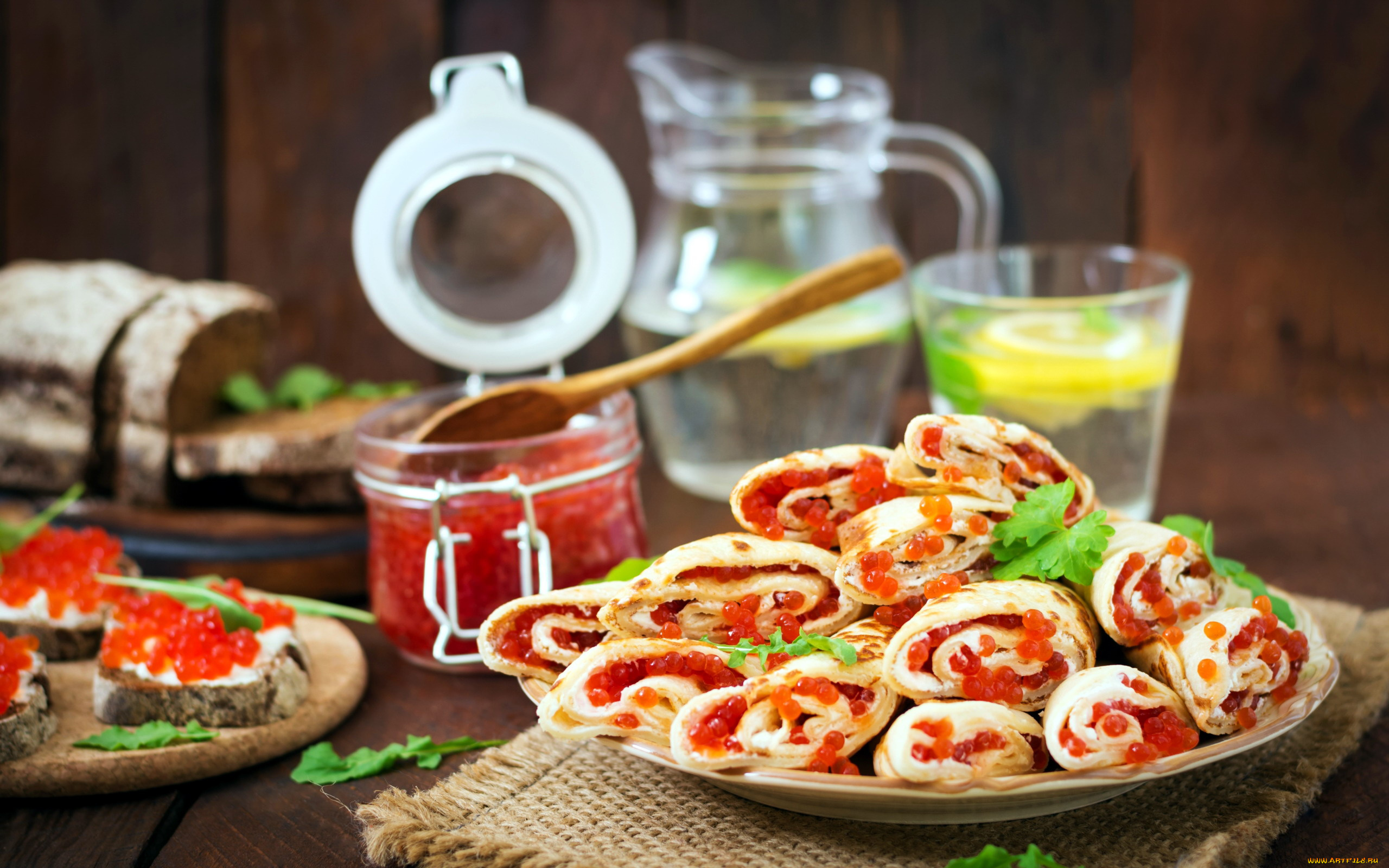 еда, блины, , оладьи, икра, красная