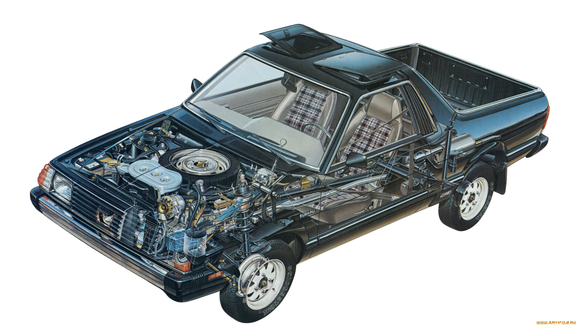 автомобили, рентген, subaru