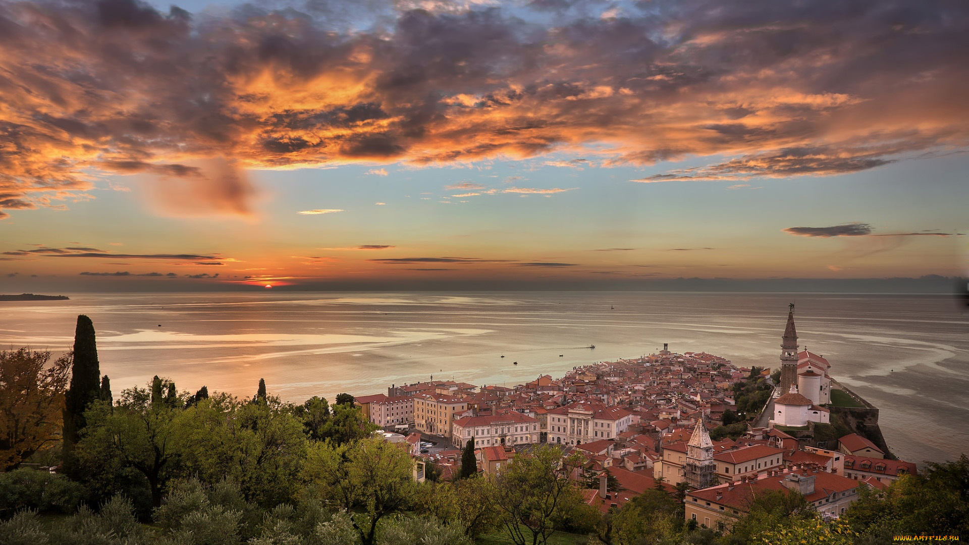 piran, slovenia, города, -, панорамы