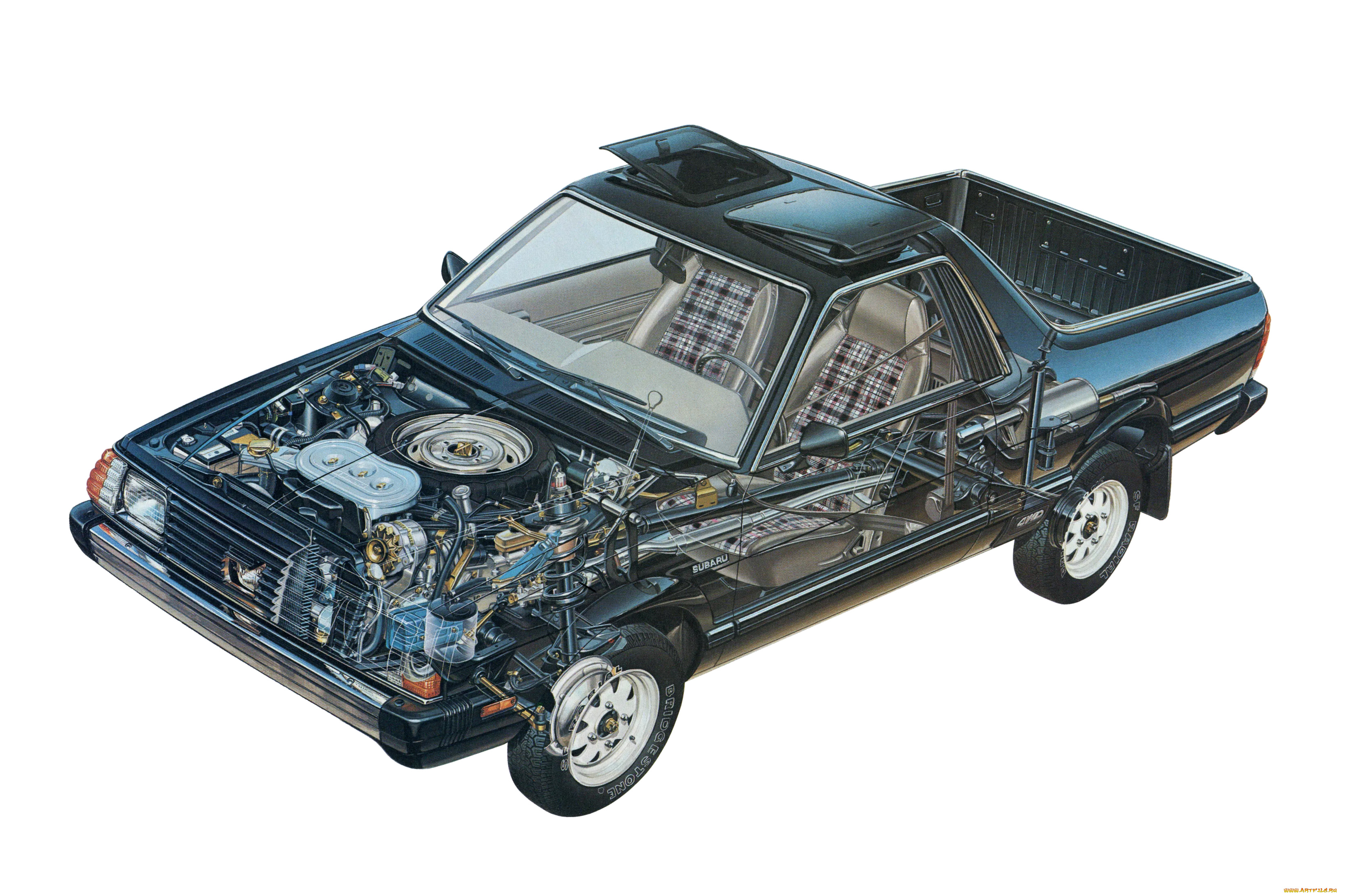 автомобили, рентген, subaru