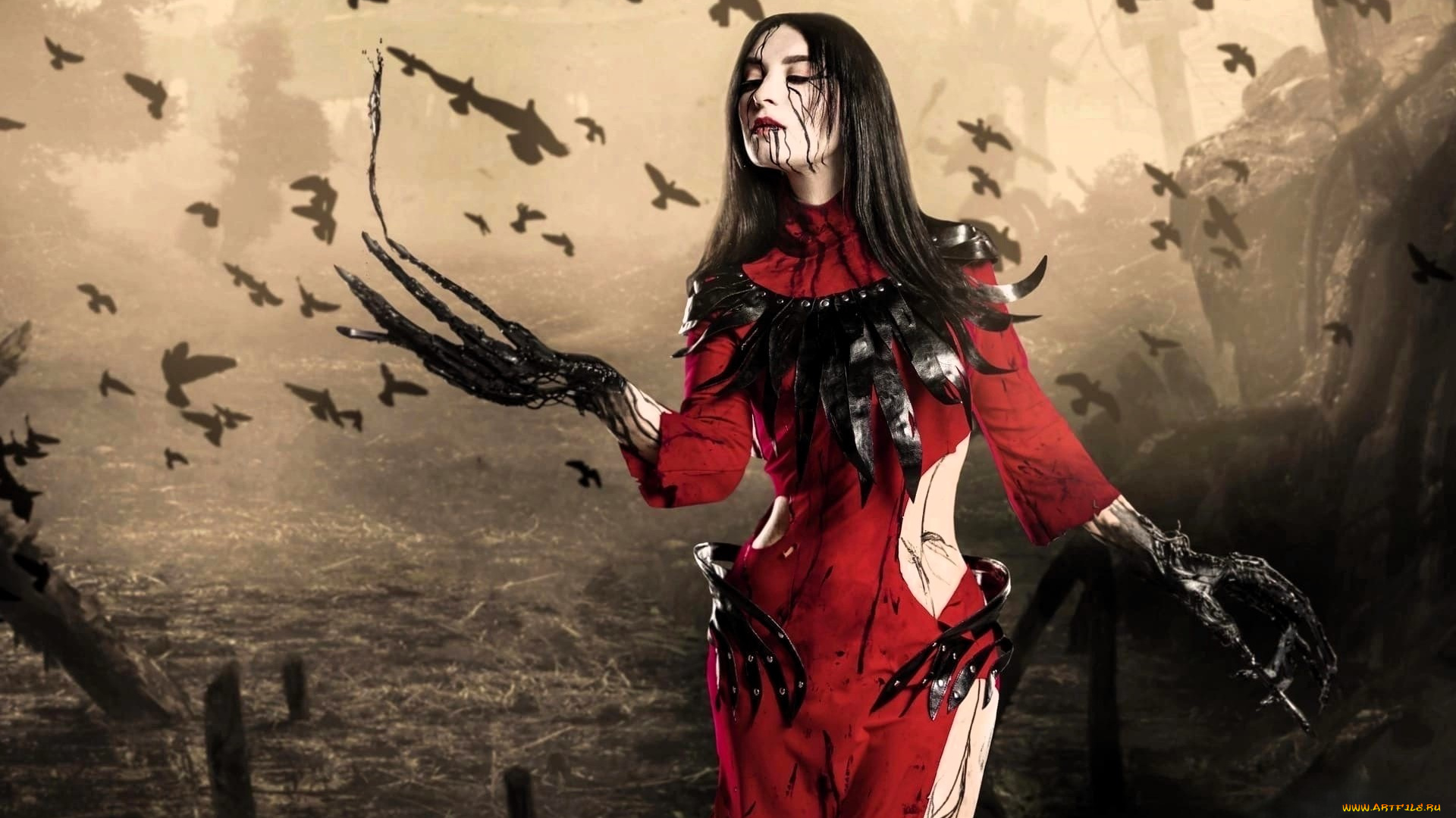 девушки, анна, шаховская, образ, косплей, наряд, когти, птицы