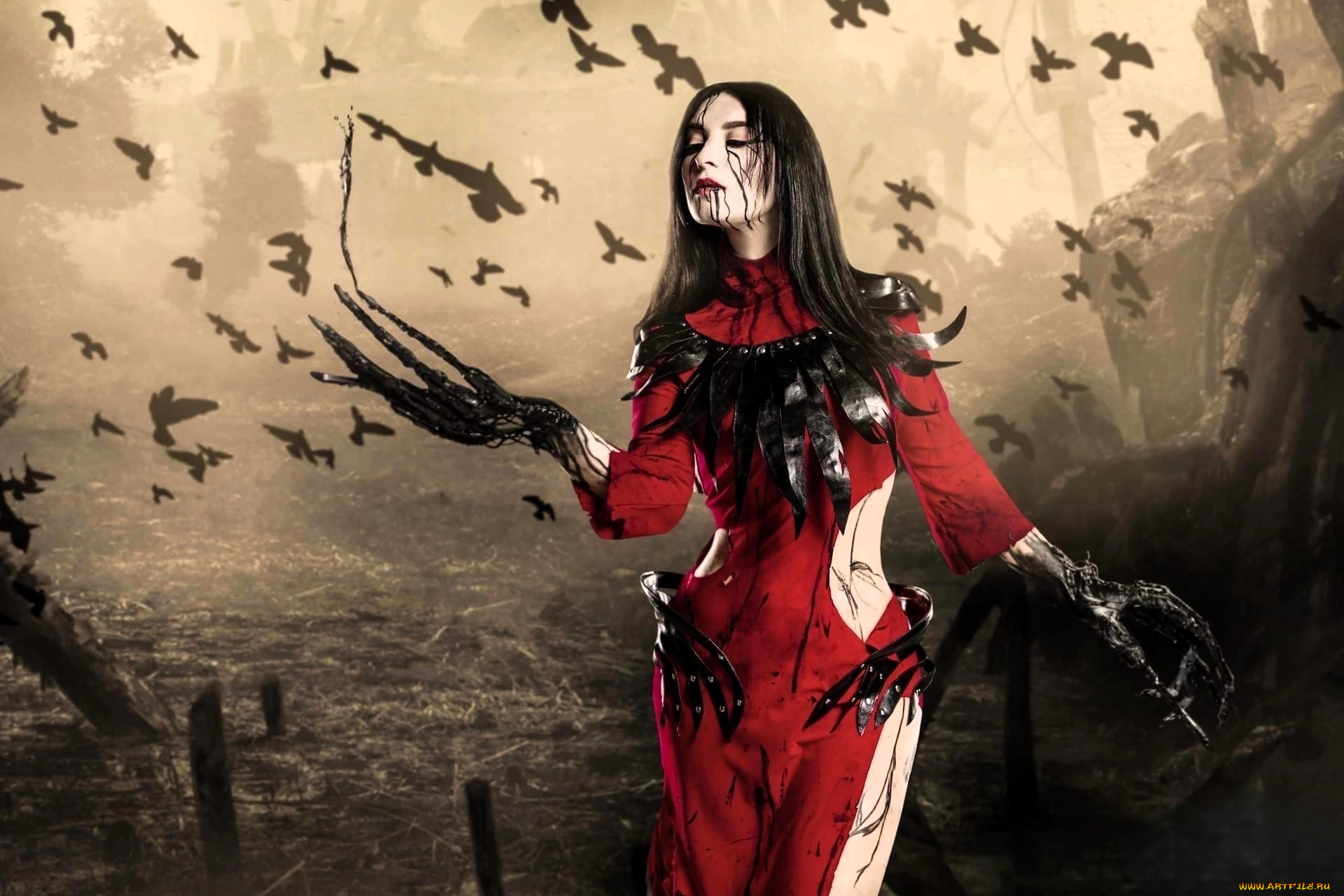 девушки, анна, шаховская, образ, косплей, наряд, когти, птицы