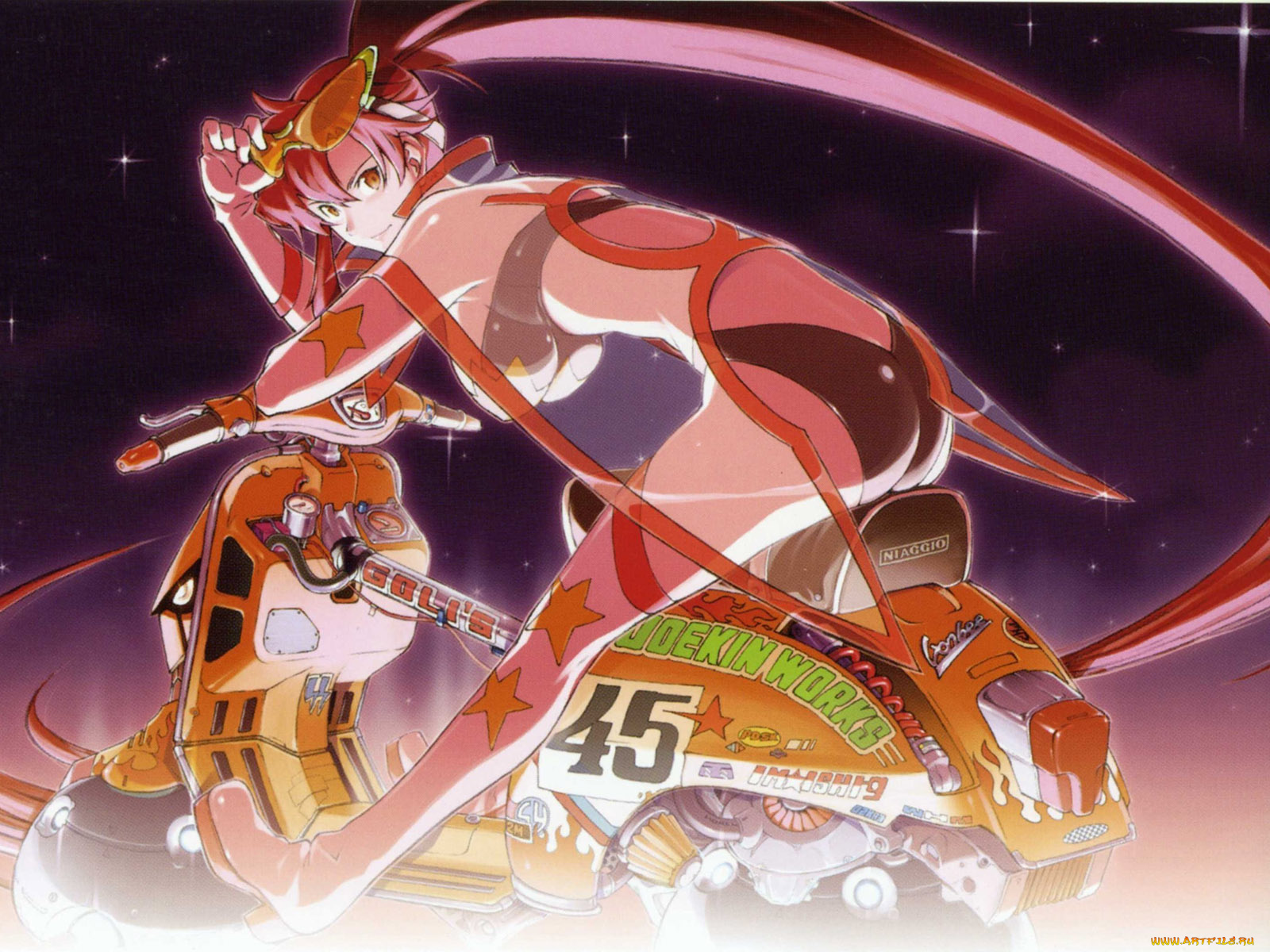 аниме, tengen, toppa, gurren, lagann, yoko, littner