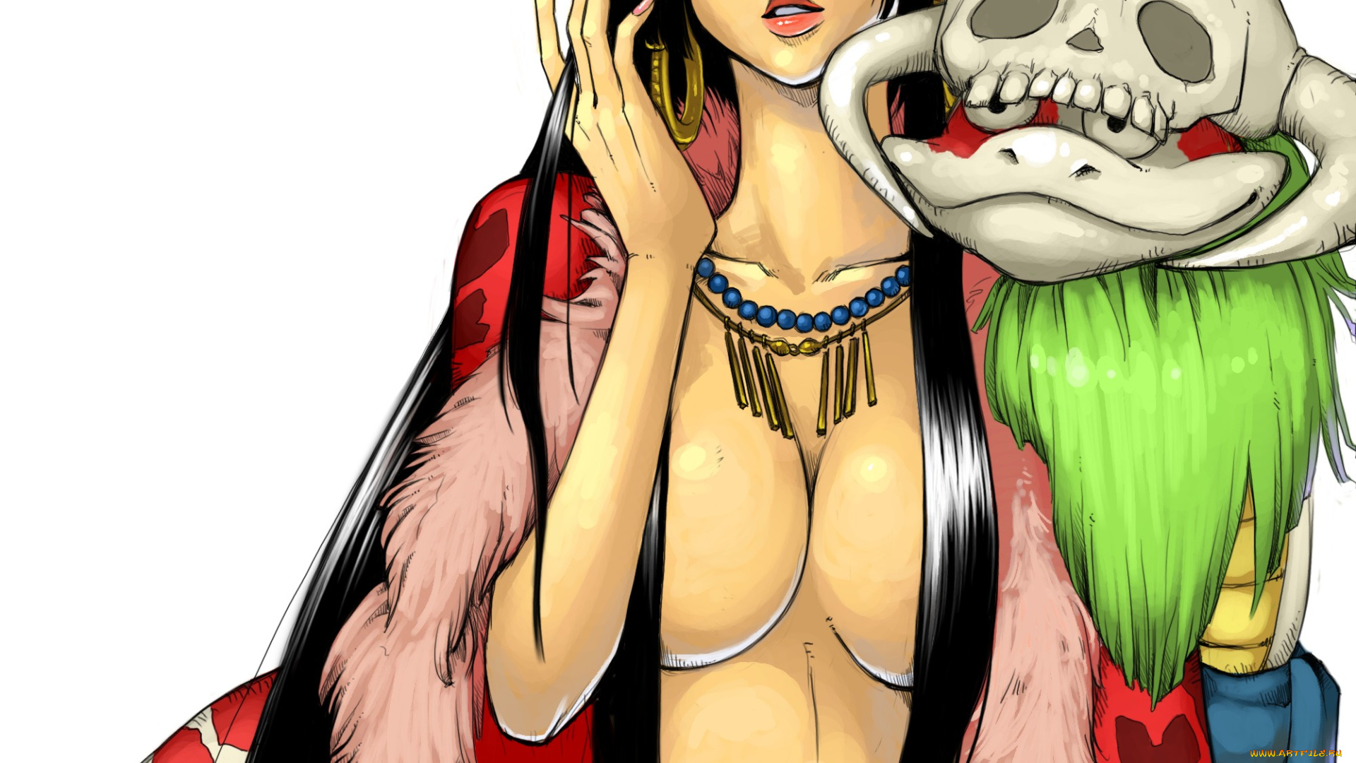 аниме, one, piece, boa, hancock