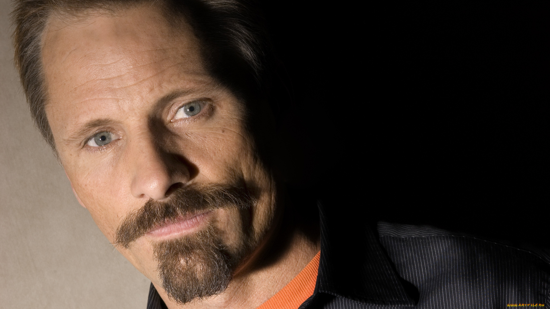 мужчины, viggo, mortensen, усы, борода