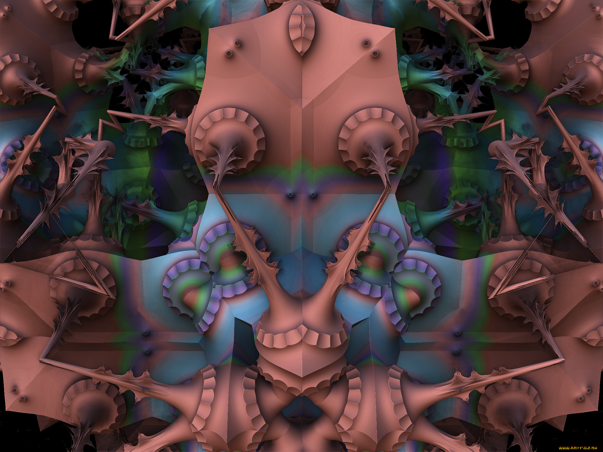 3д, графика, fractal, фракталы, фон, цвета, узор