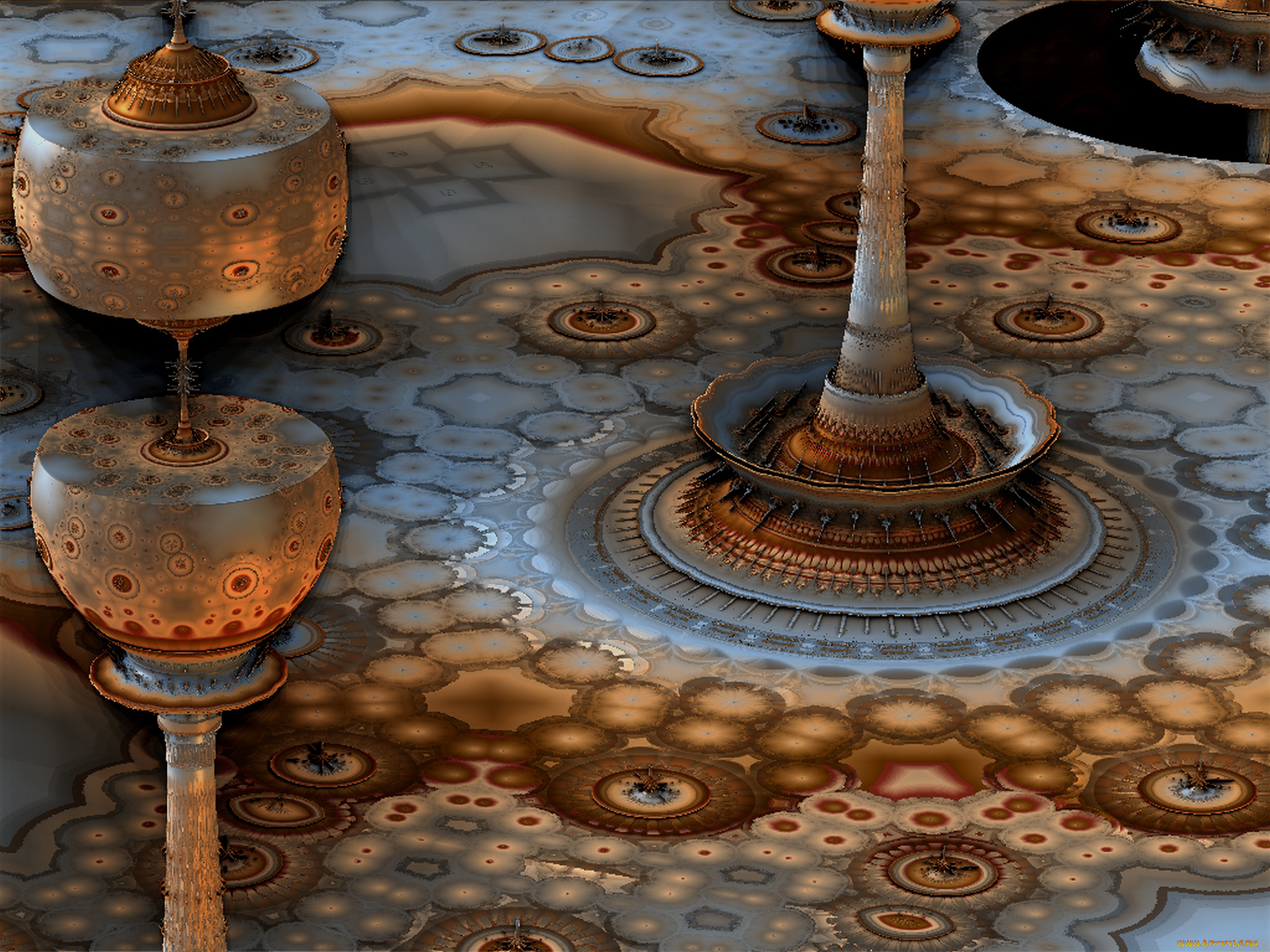 3д, графика, fractal, фракталы, узор, фон, цвета