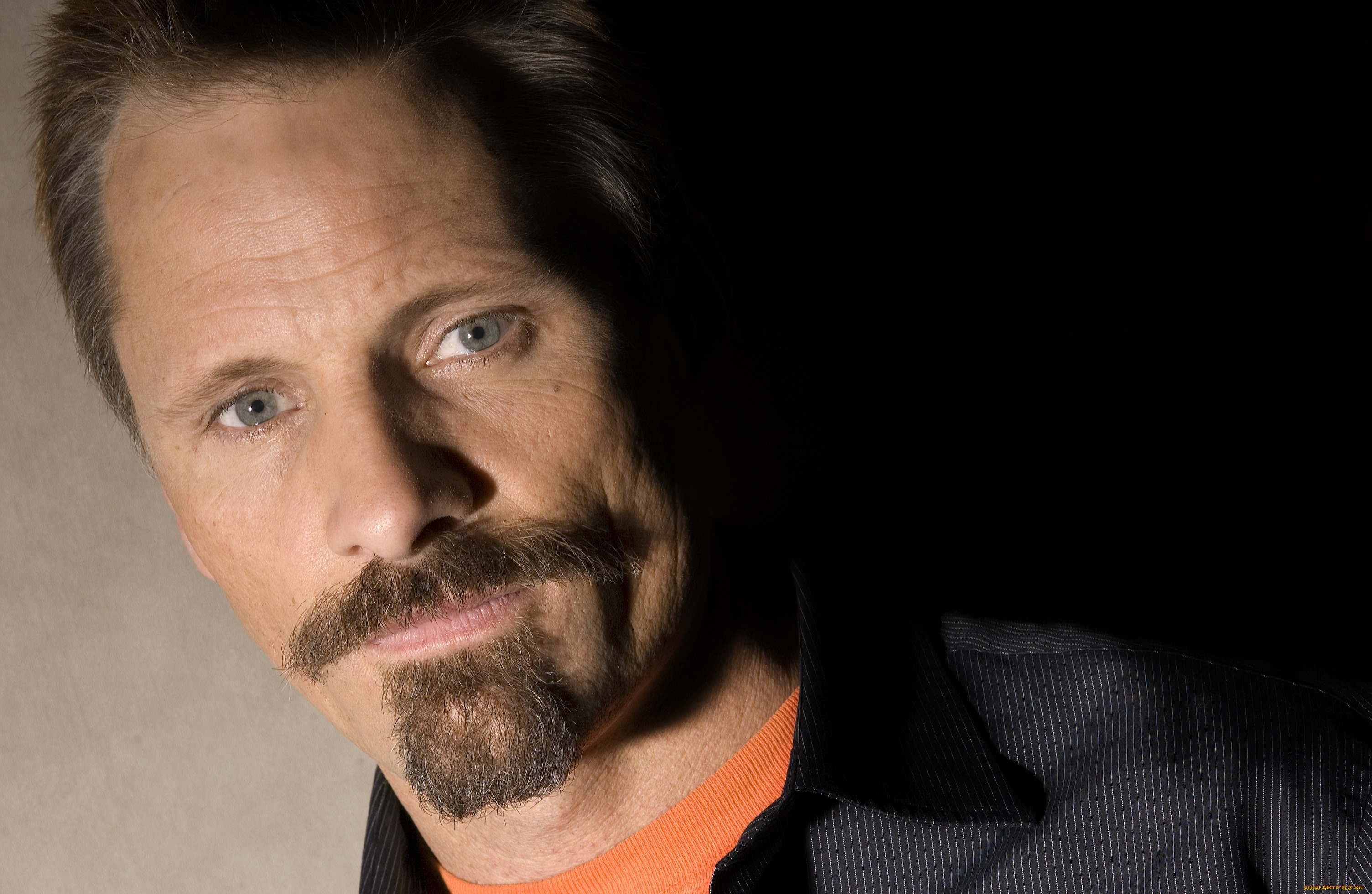 мужчины, viggo, mortensen, усы, борода