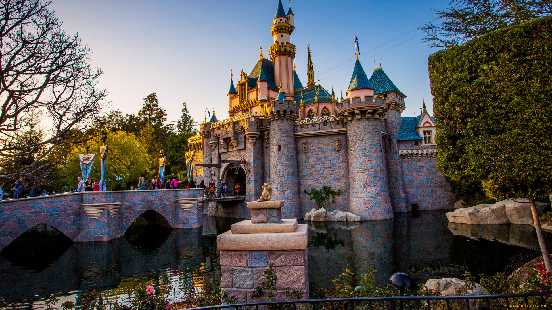 города, диснейленд, штат, флорида, сша, замок