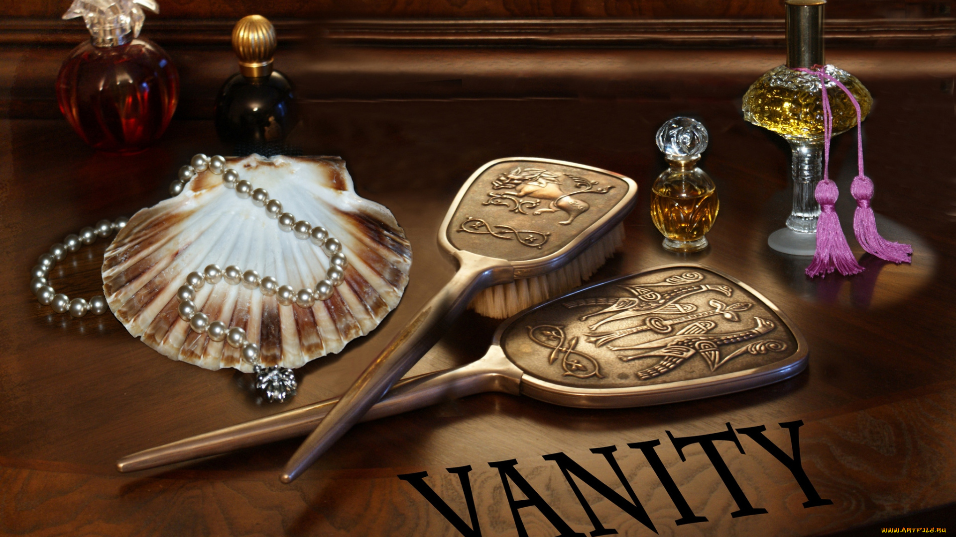 разное, косметика, духи, ожерелье, щетки