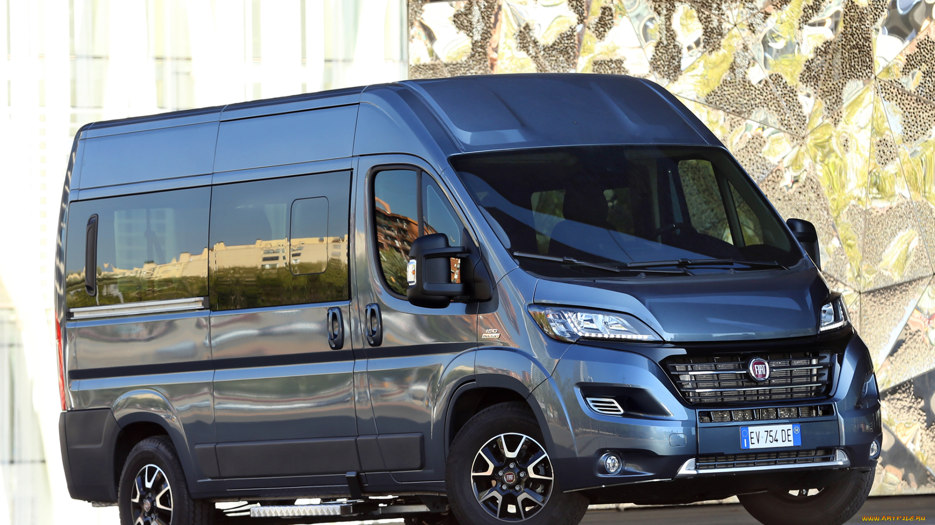 автомобили, fiat, синий, panorama, ducato