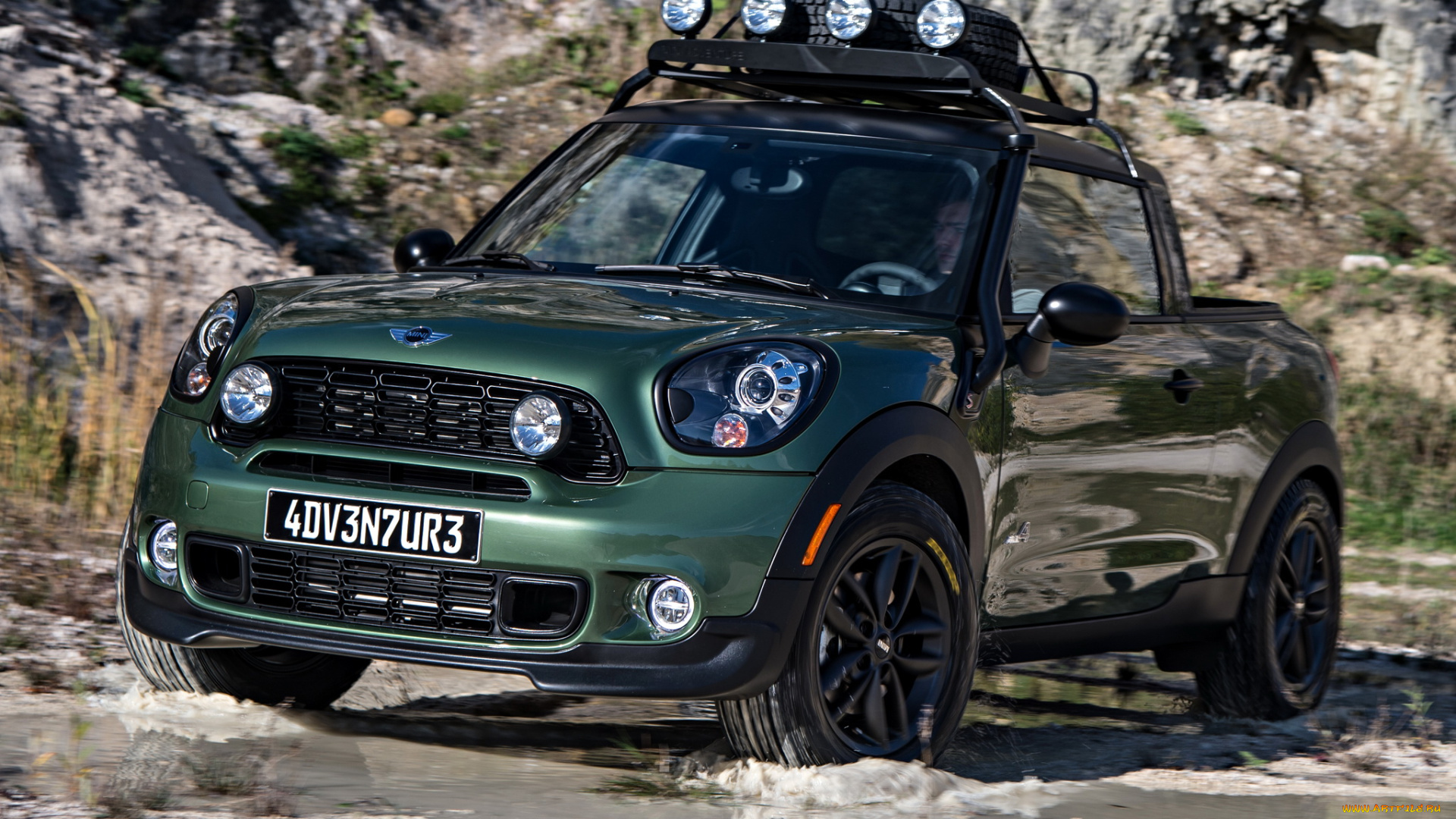 автомобили, mini, r61, adventure, paceman, зеленый, 2014