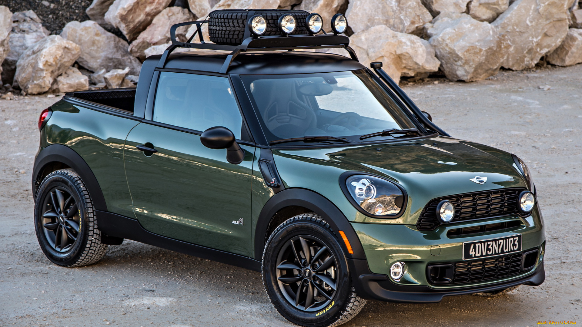 автомобили, mini, зеленый, r61, 2014, adventure, paceman