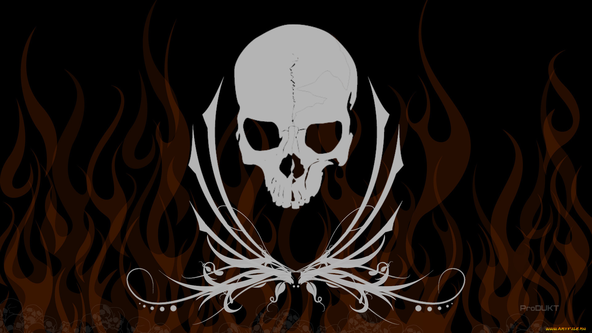 разное, -, другое, обои, огонь, узоры, produkt, пламя, череп