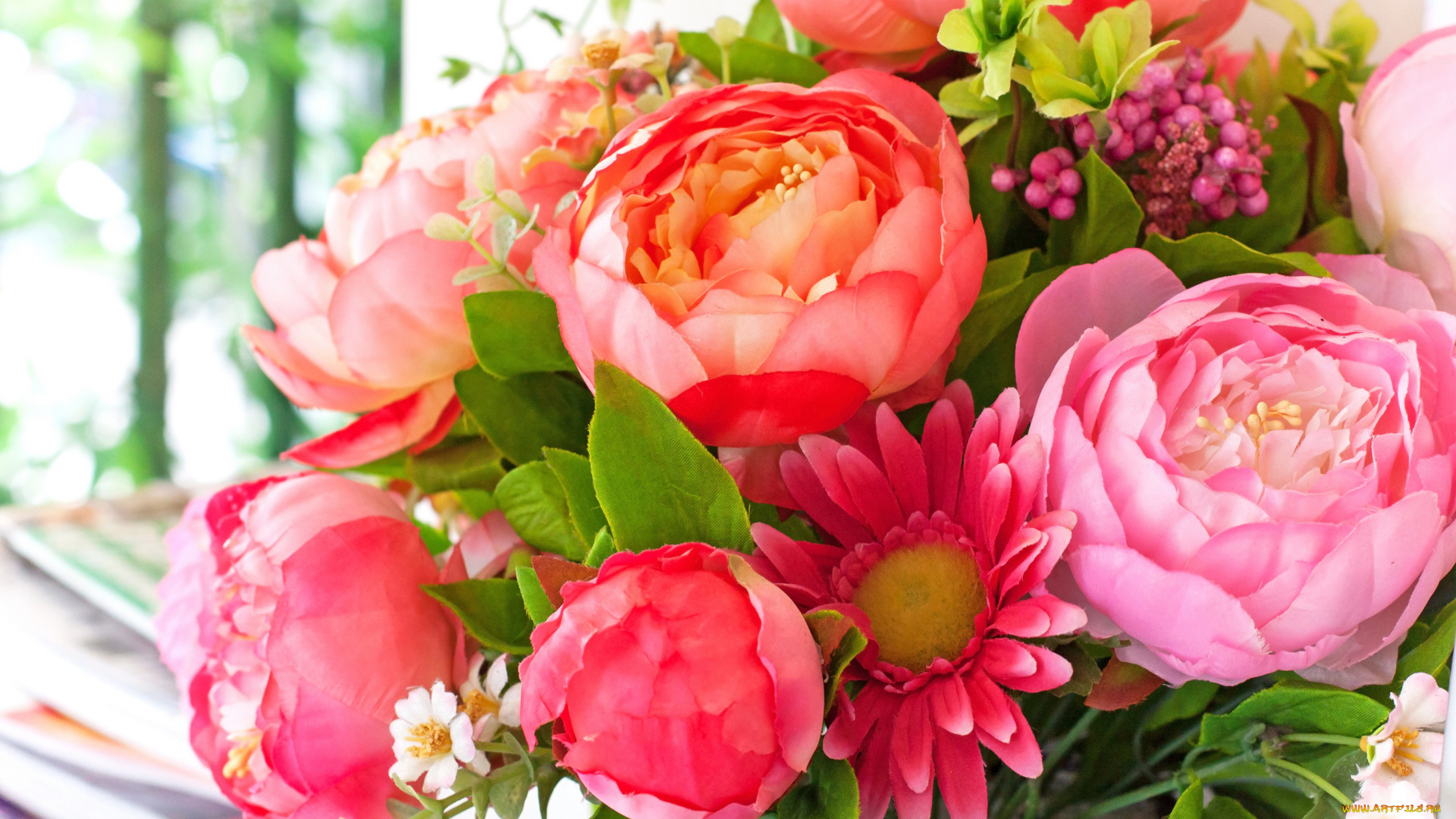 разное, ремесла, , поделки, , рукоделие, пионы, букет