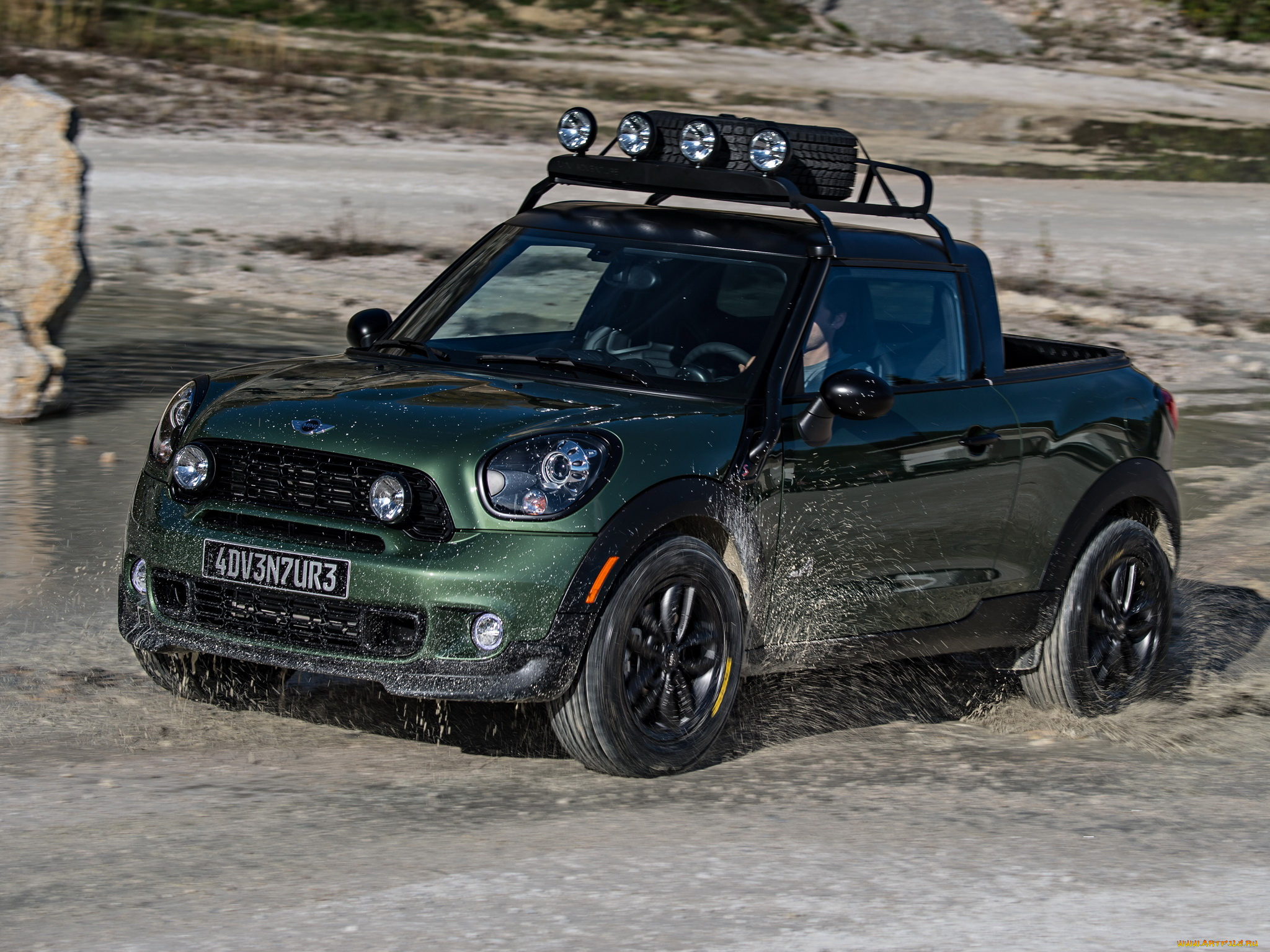 автомобили, mini, 2014, r61, adventure, paceman, зеленый