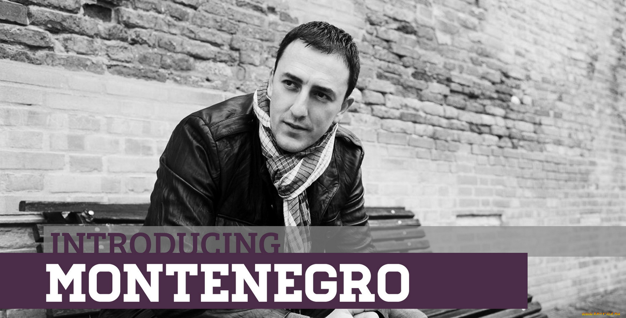 музыка, евровидение, sergej, etkovi, певец, Черногория, черно-белая, стена, шарф, куртка