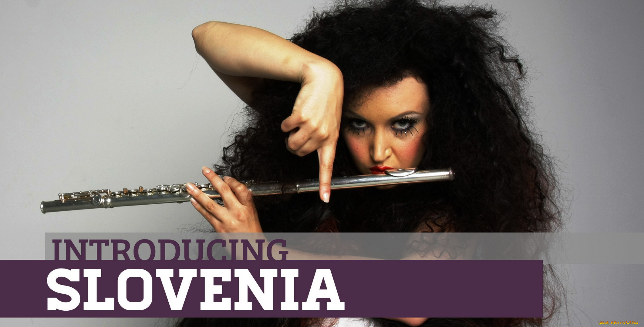 музыка, евровидение, tinkara, kova, словения, взгляд, брюнетка, певица, флейта, палец