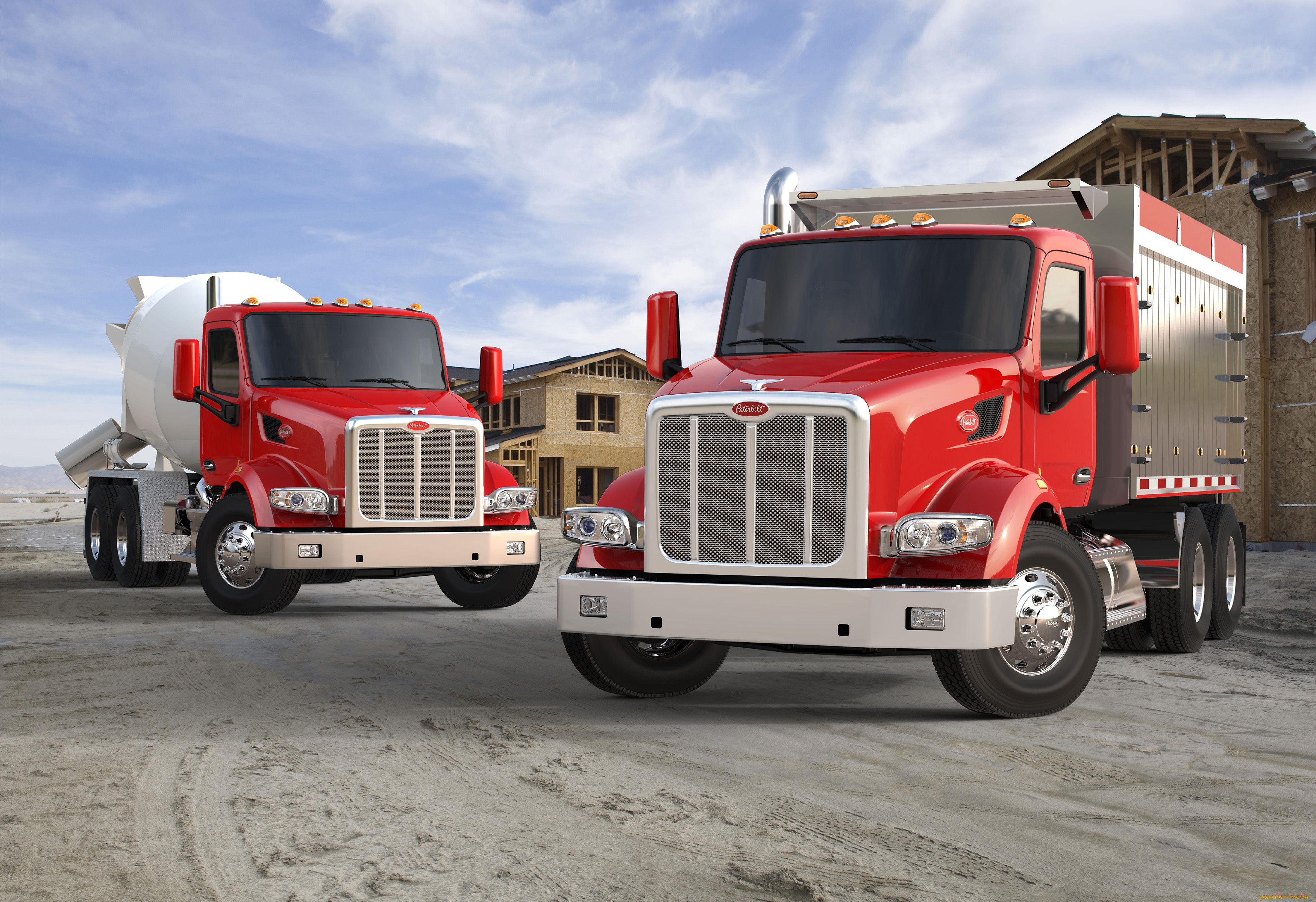 автомобили, 3д, peterbilt