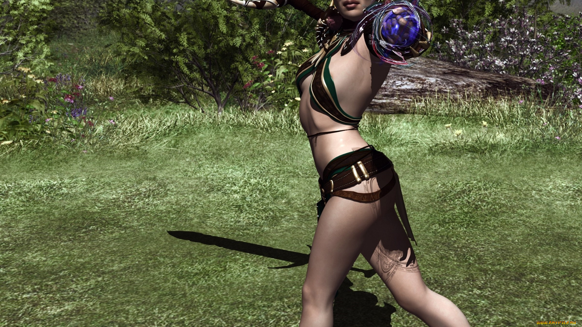 3д, графика, фантазия, , fantasy, меч, фон, взгляд, девушка