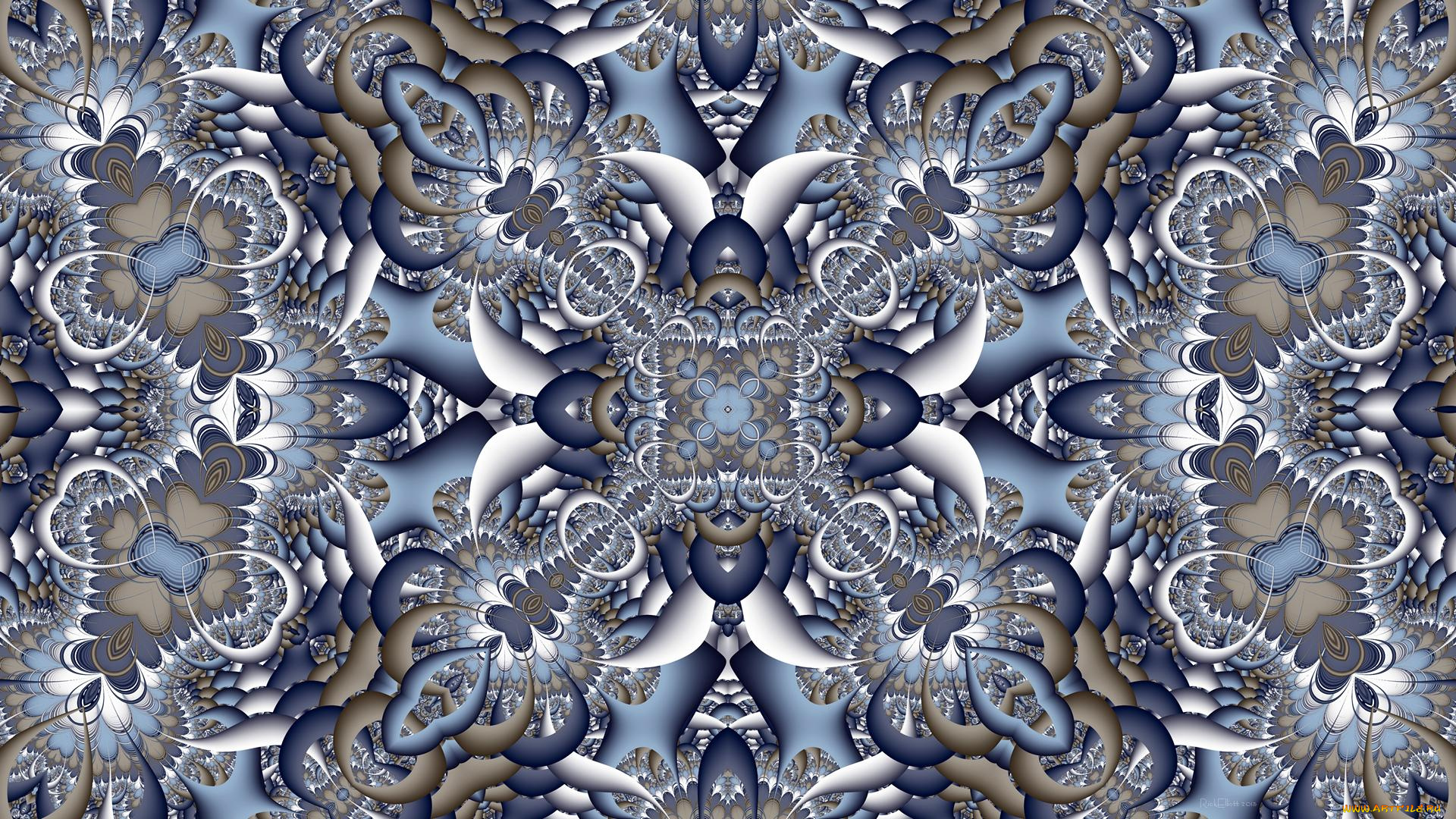 3д, графика, фракталы, , fractal, цвета, узор, фон