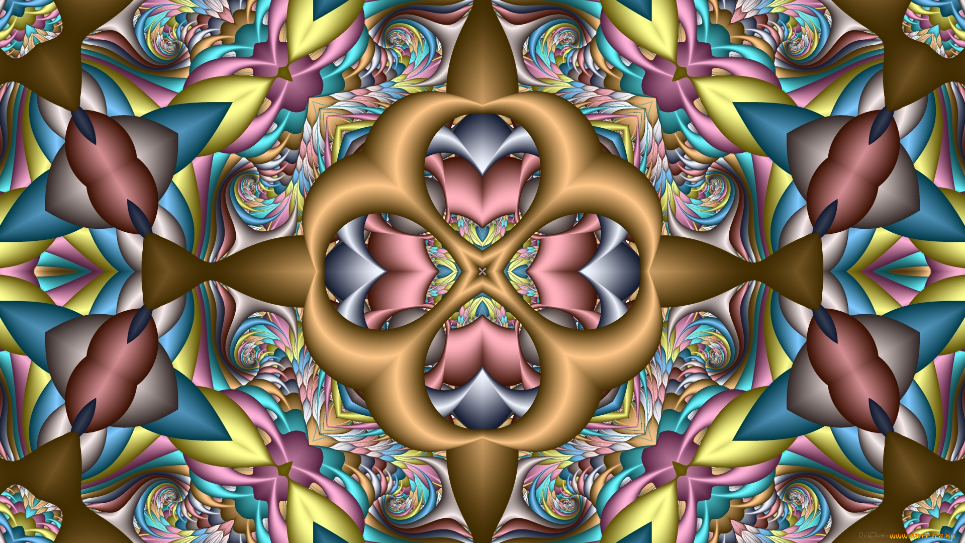 3д, графика, фракталы, , fractal, узор, фон, цвета