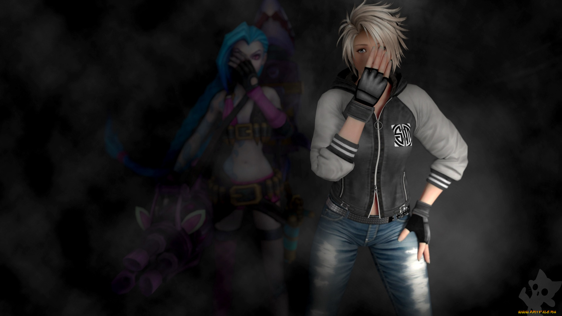 3д, графика, люди, , people, взгляд, фон, перчатки, девушка