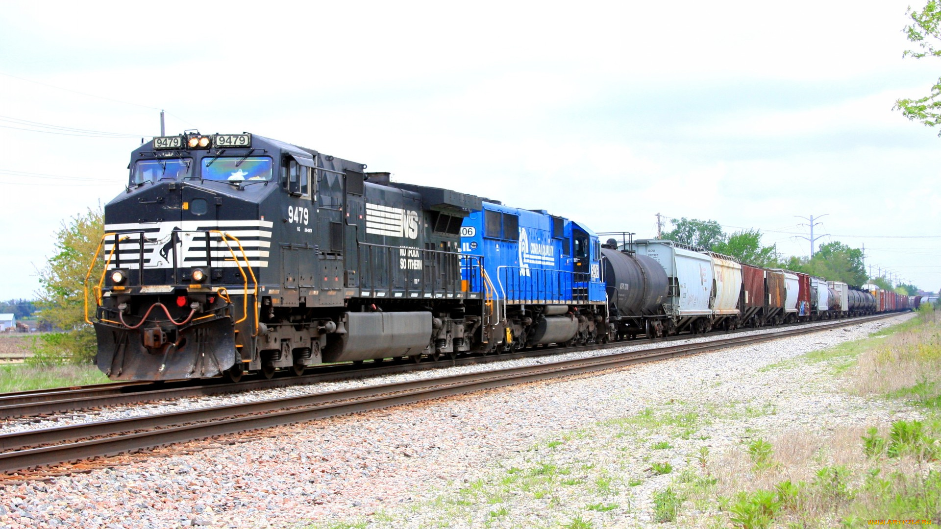 техника, поезда, дорога, рельсы, локомотив, состав, железная