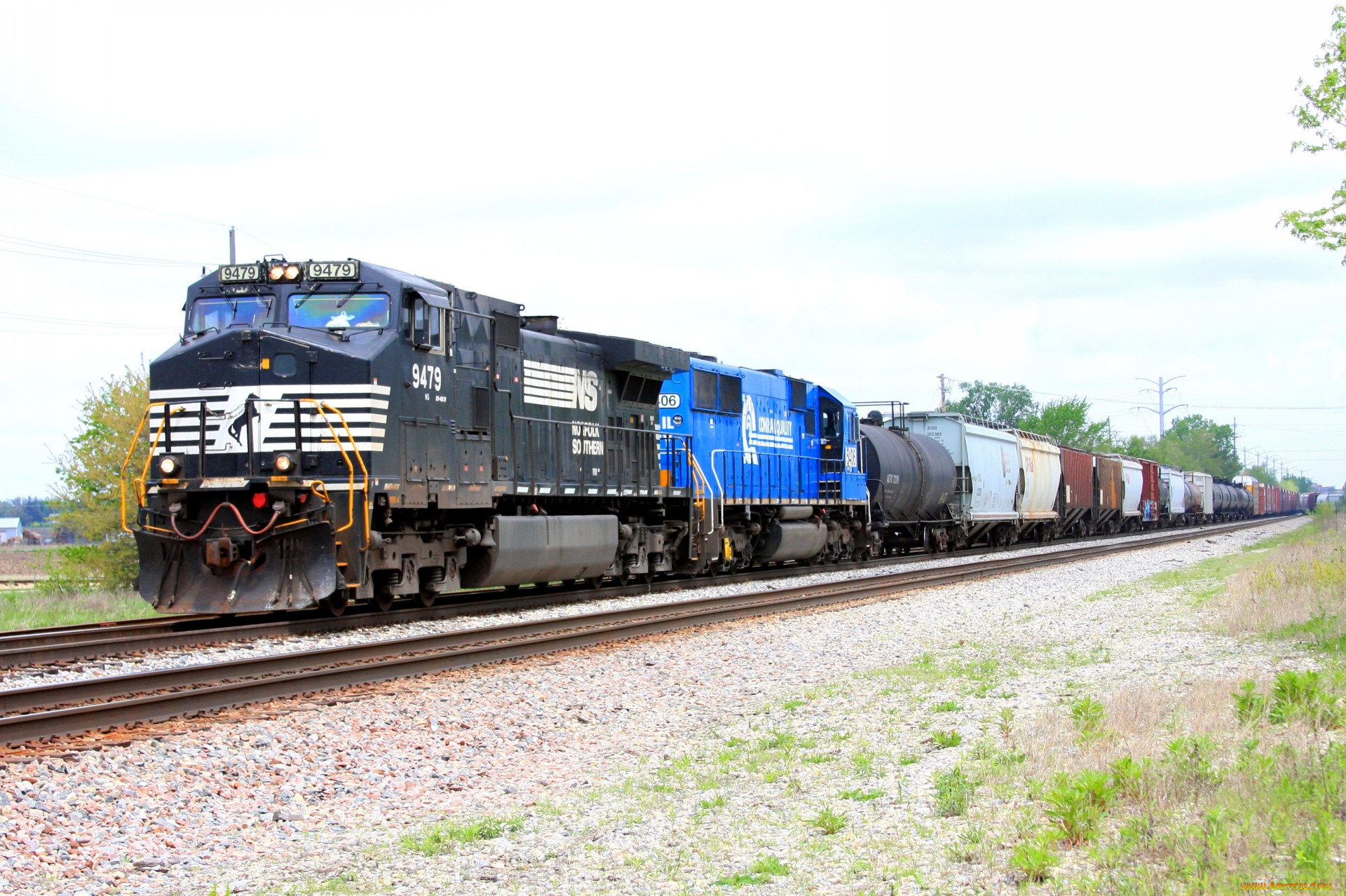 техника, поезда, дорога, рельсы, локомотив, состав, железная