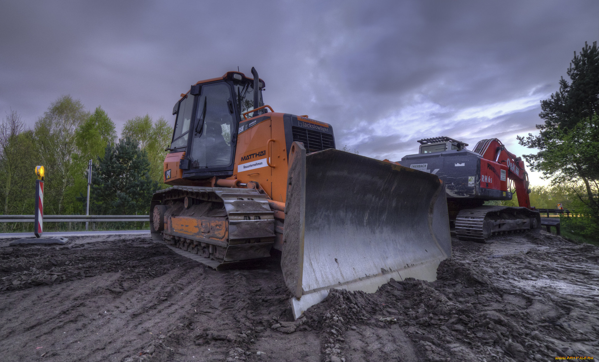 техника, бульдозеры, на, гусенецах, бульдозер, ковш