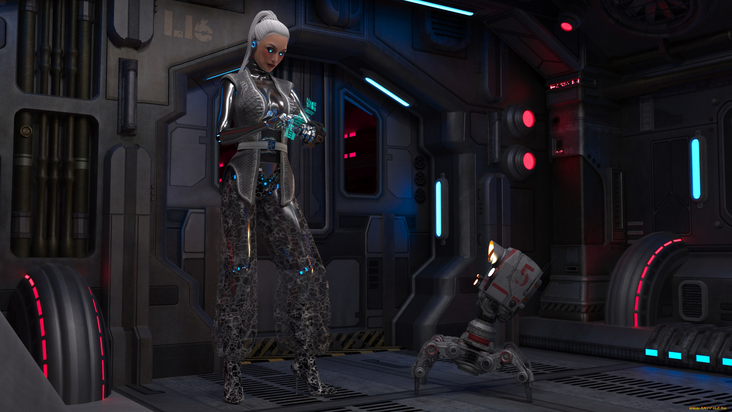 3д, графика, фантазия, , fantasy, девушка, андроид, фон, взгляд