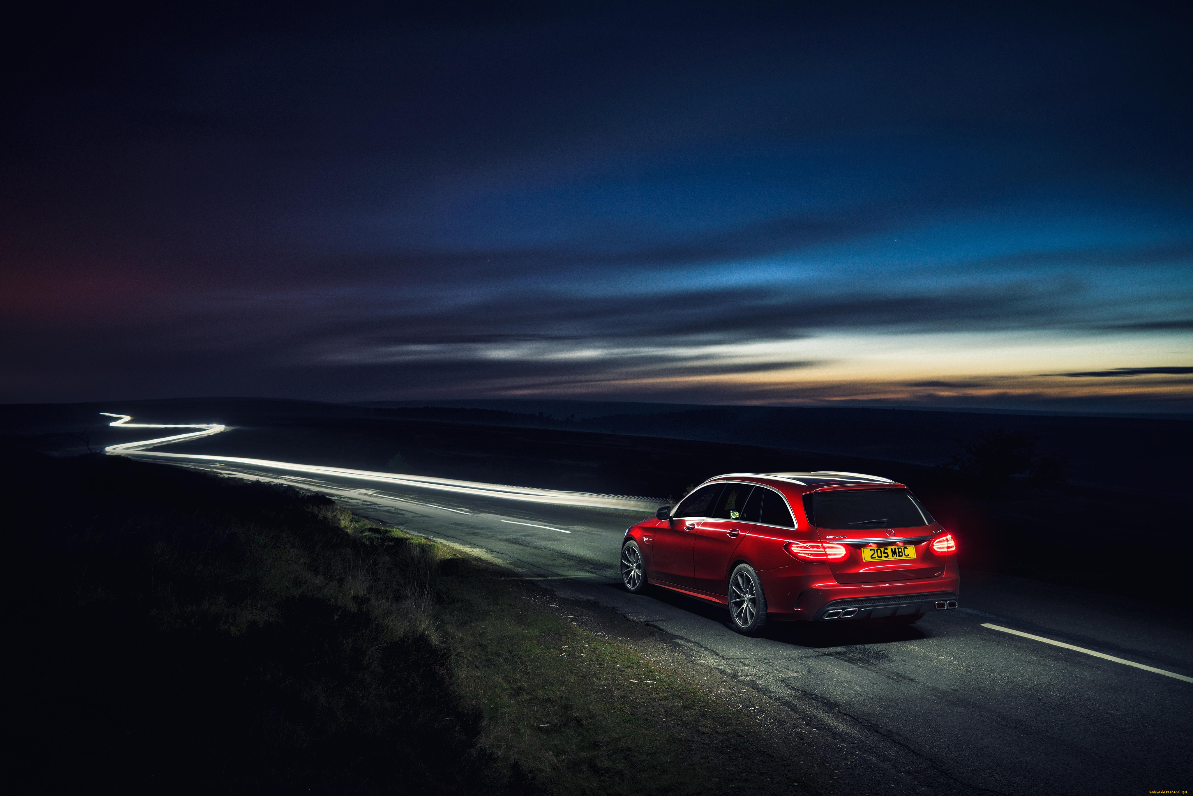 автомобили, mercedes-benz, mercedes-amg, c, 63, estate, uk-spec, s205, 2015г, красный