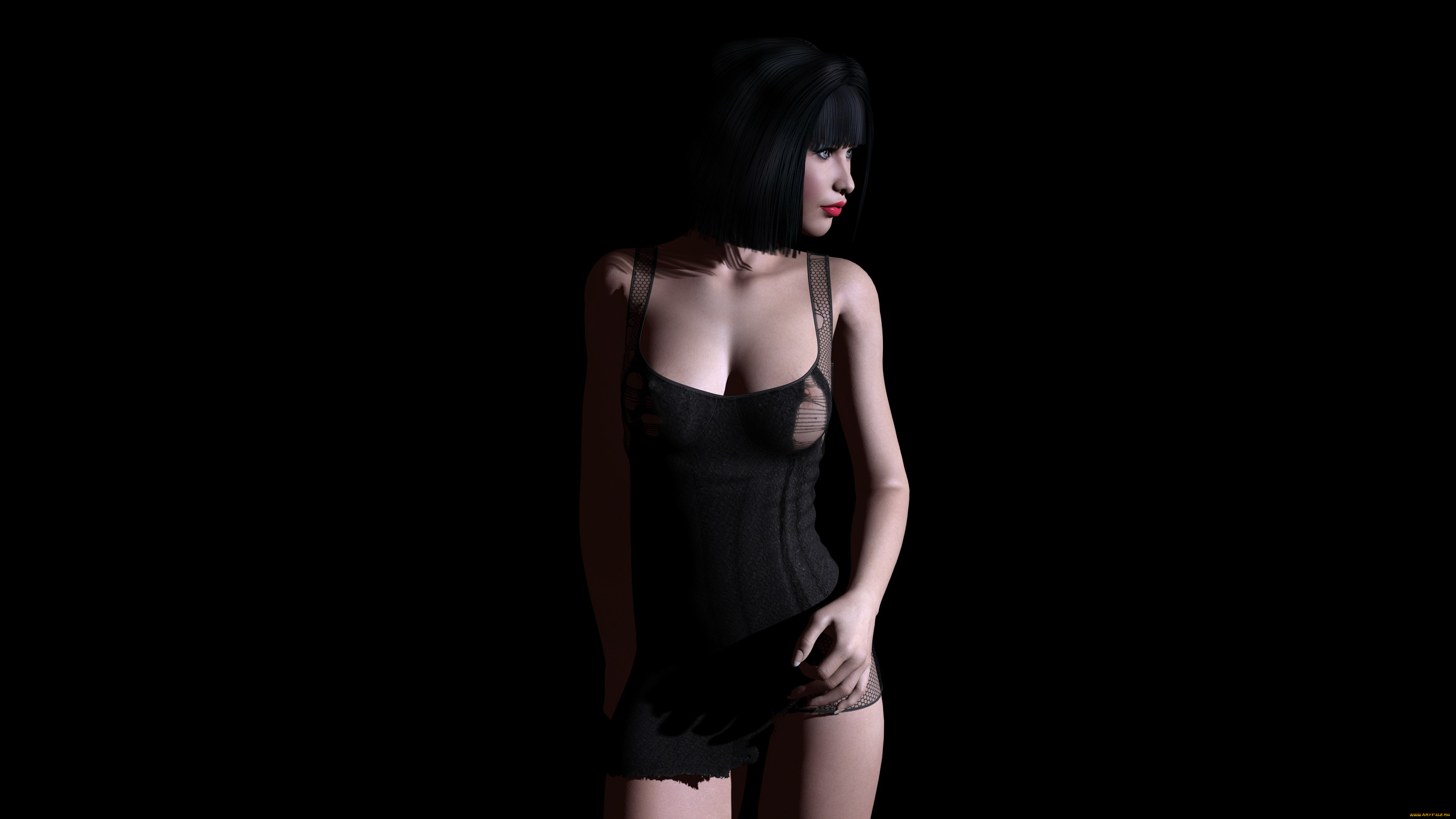 3д, графика, люди, , people, девушка, фон, взгляд