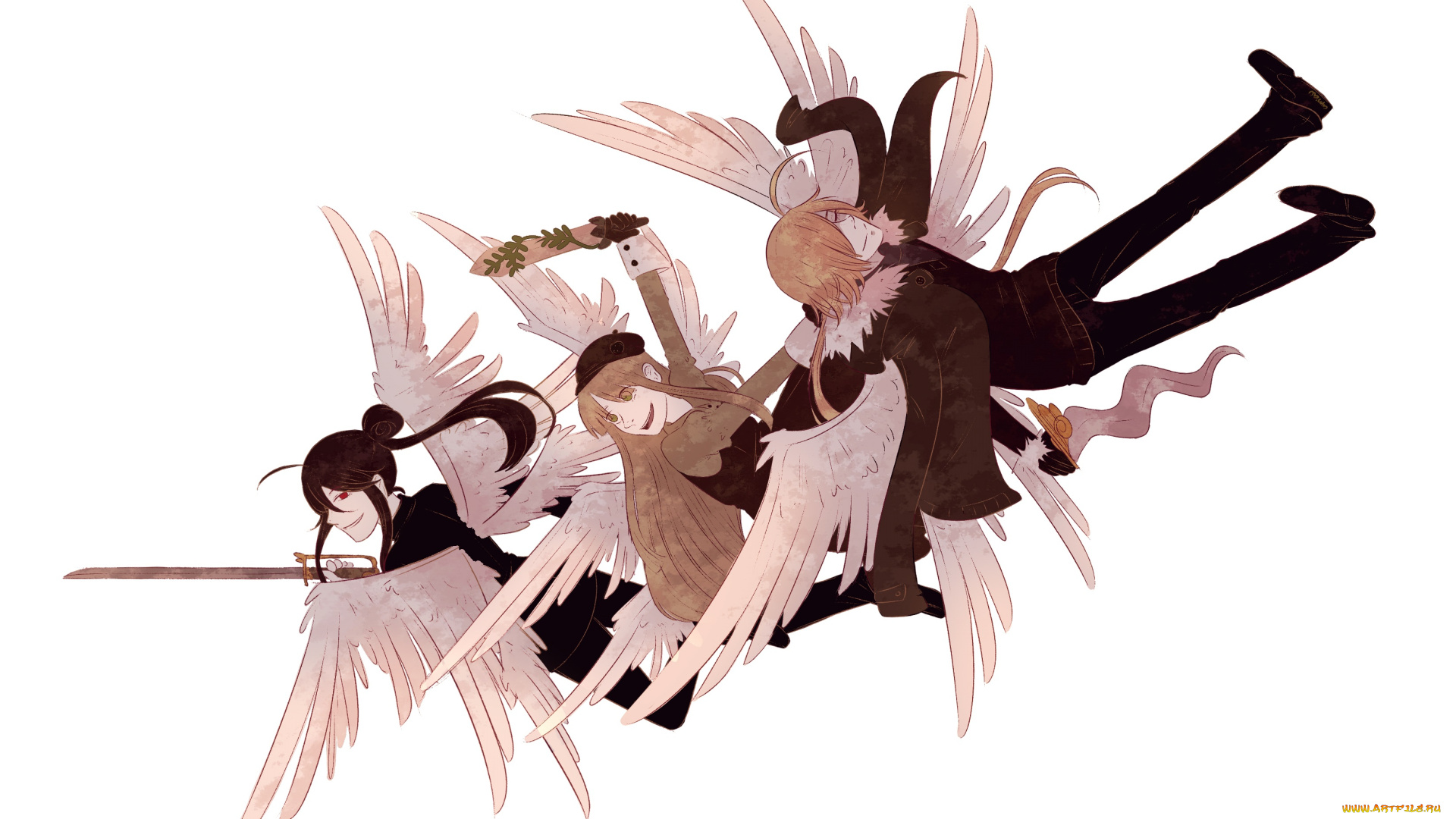 аниме, ангелы, , демоны