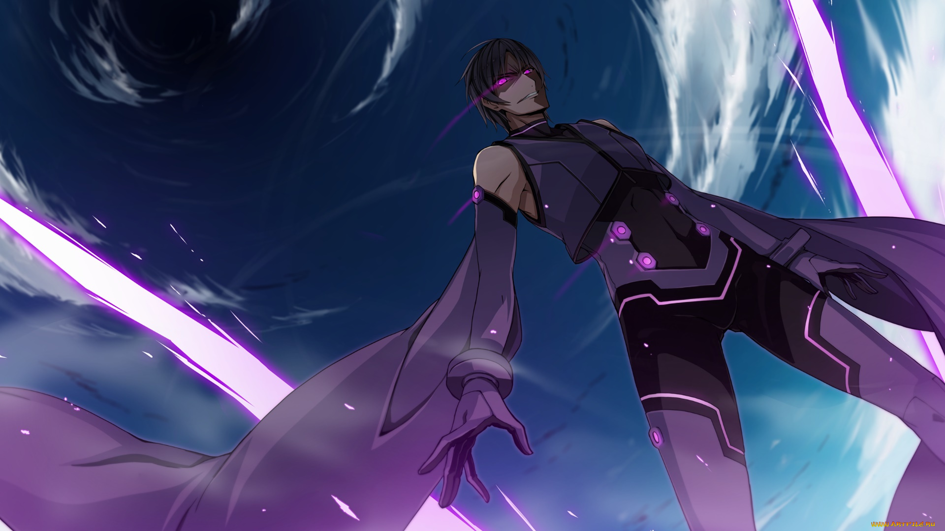 аниме, aokana, взгляд, фон, парень