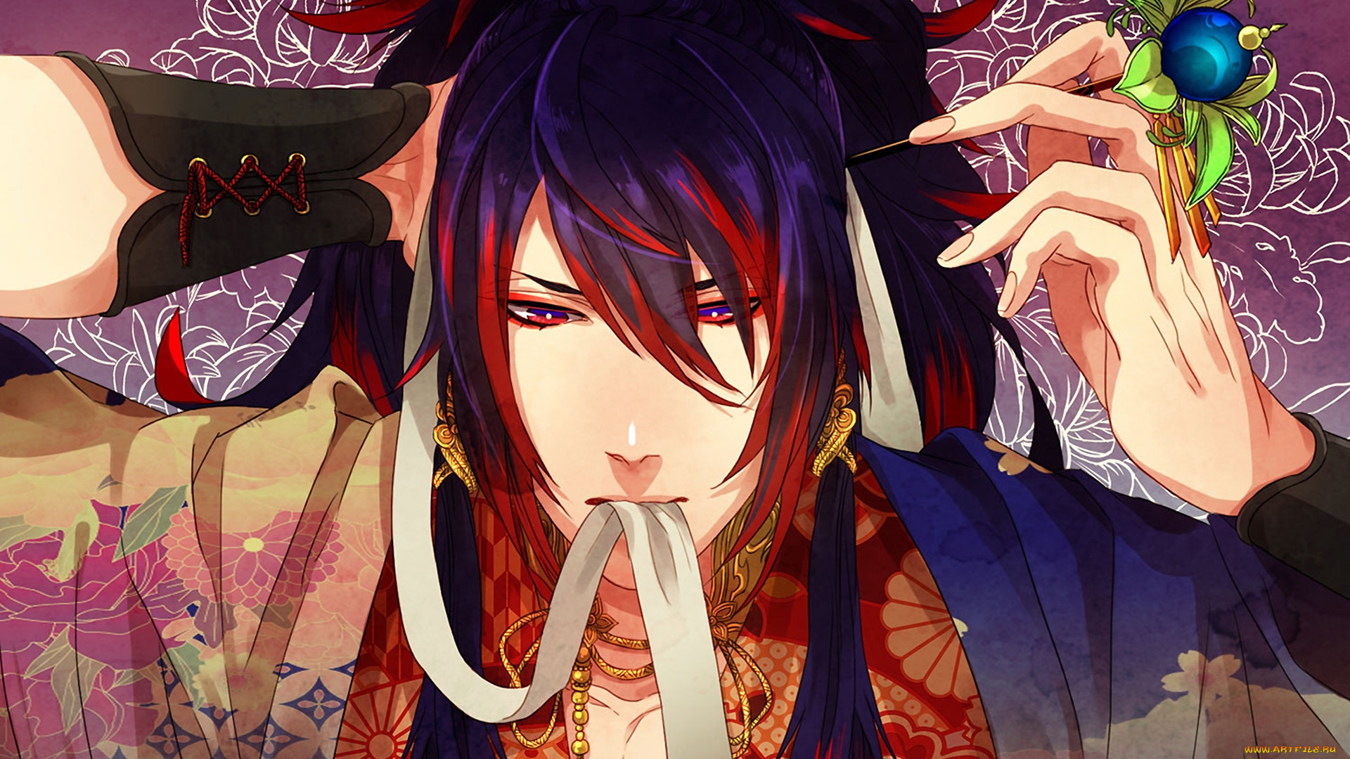 аниме, donten, ni, warau, парень, тенка