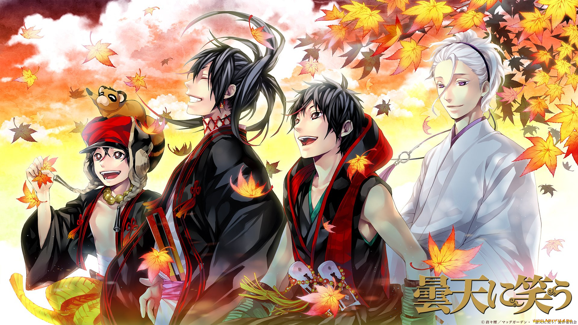 аниме, donten, ni, warau, парни