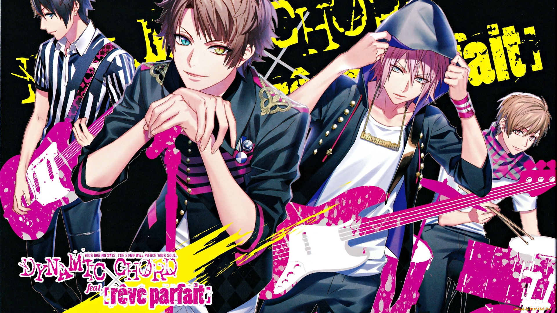 аниме, dynamic, chord, парни, группа