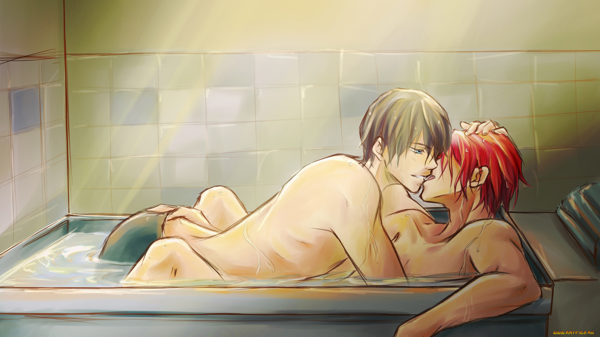 аниме, free, хару, рин, парни