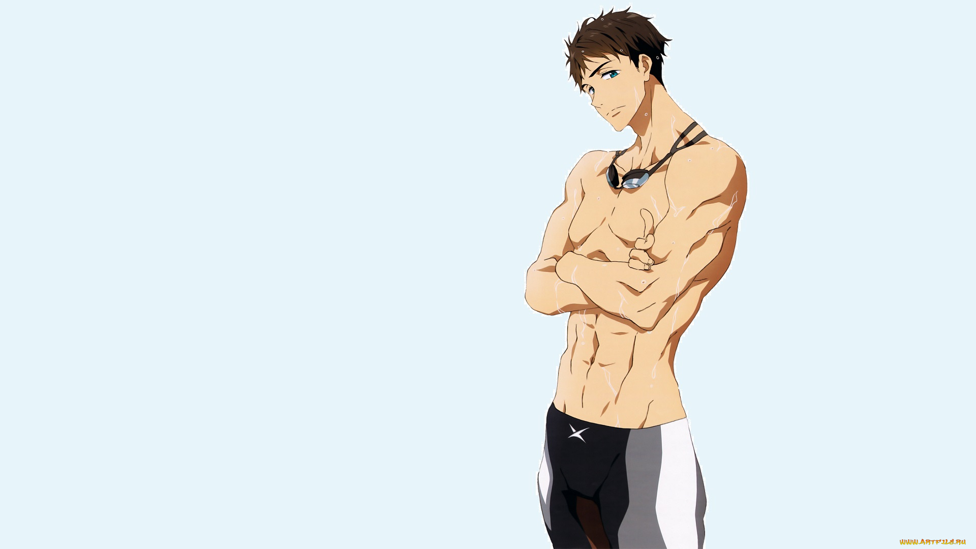 аниме, free, парень