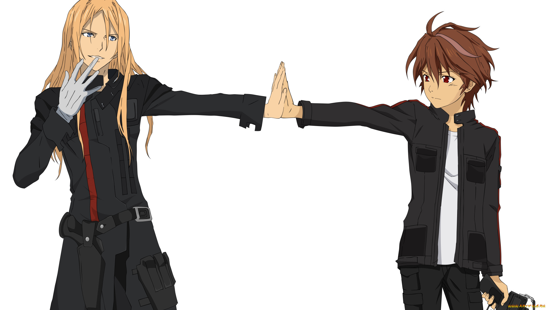 аниме, guilty, crown, парни