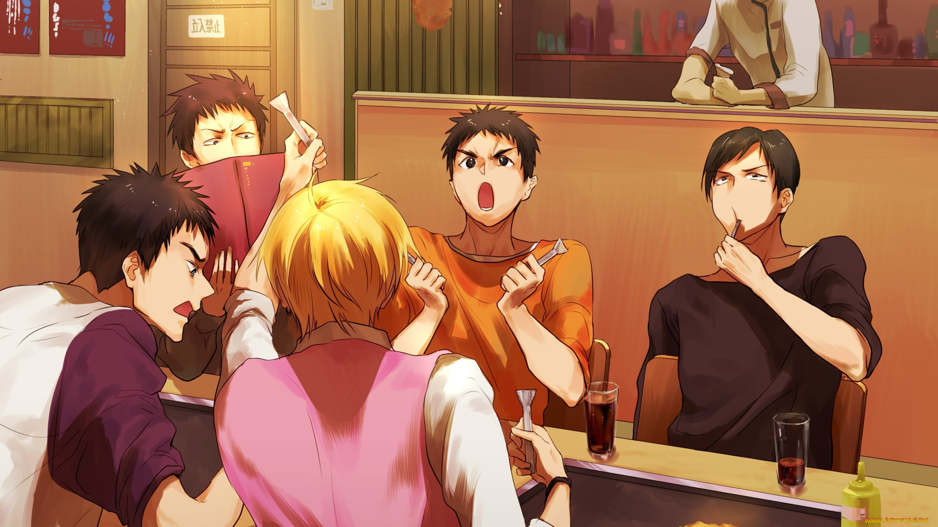 аниме, kuroko, no, baske, парни