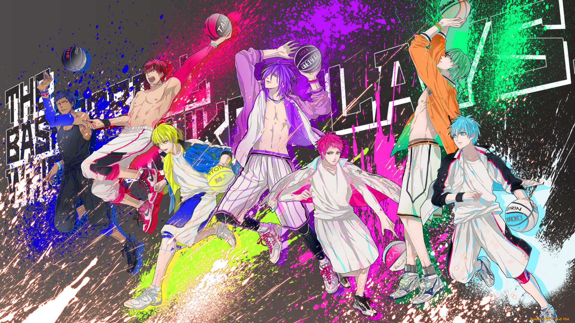 аниме, kuroko, no, baske, парни
