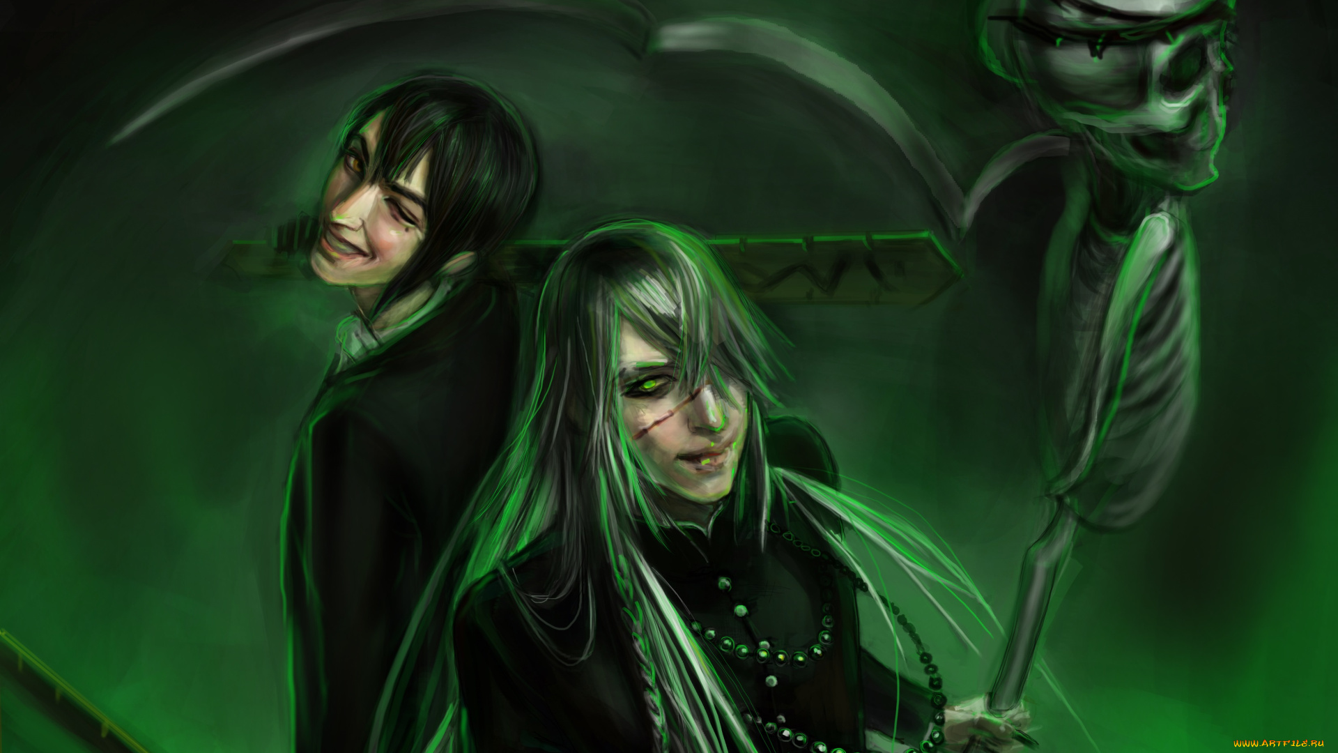 аниме, kuroshitsuji, тёмный, дворецкий