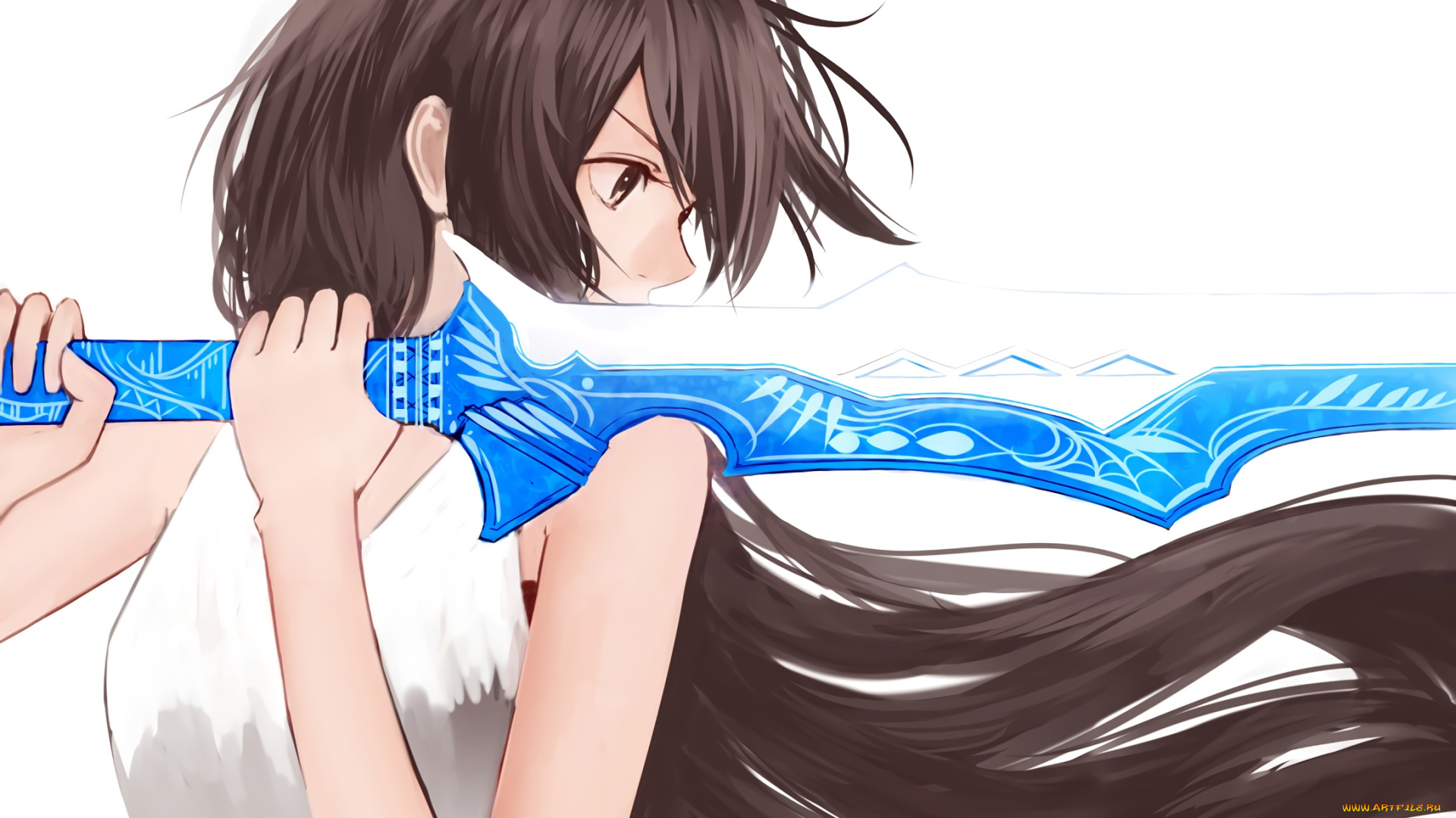 аниме, оружие, , техника, , технологии, девушка, меч