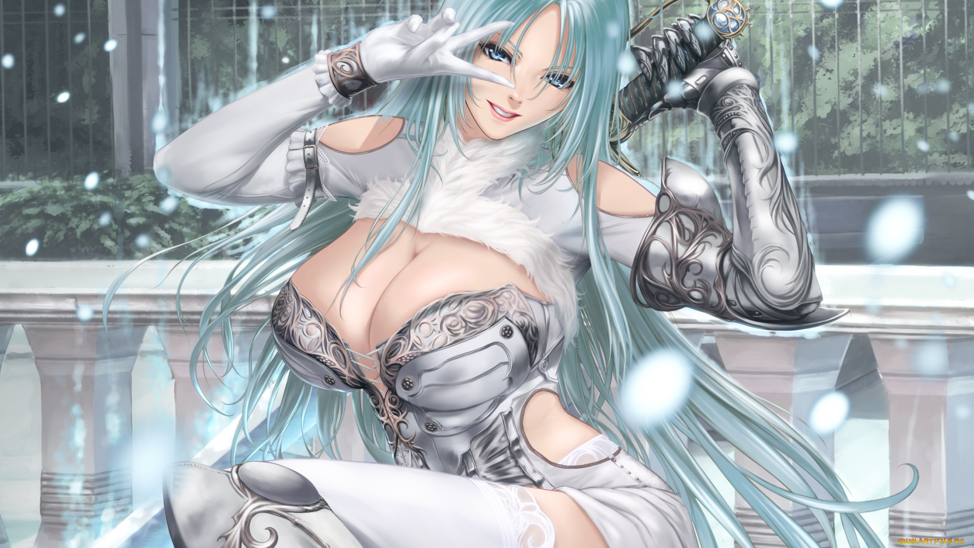 аниме, оружие, , техника, , технологии, девушка